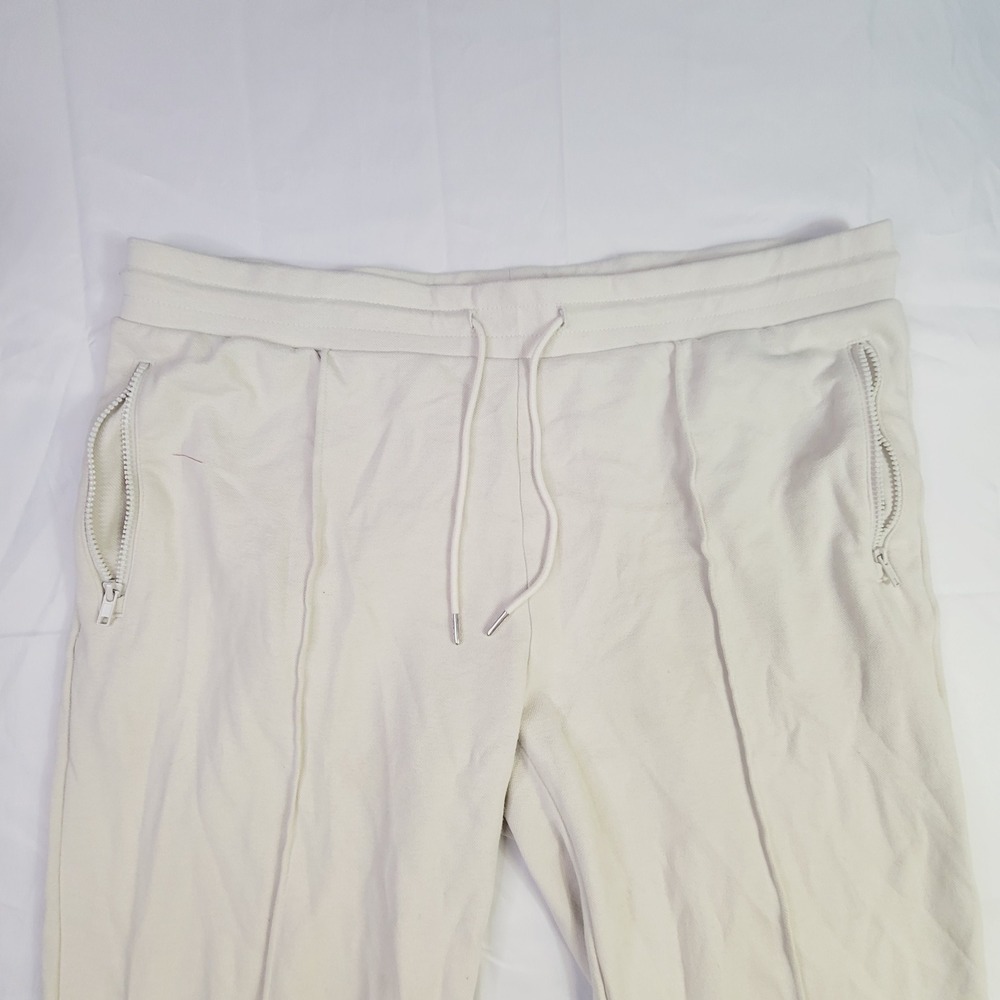 Goodfellow & Co Men's Jogger Sweatpants XL Cream Off-White Zip Pocket Q14 - Picture 3 of 16